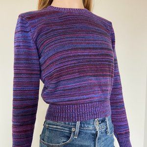 Purple American Apparel Cropped Sweater